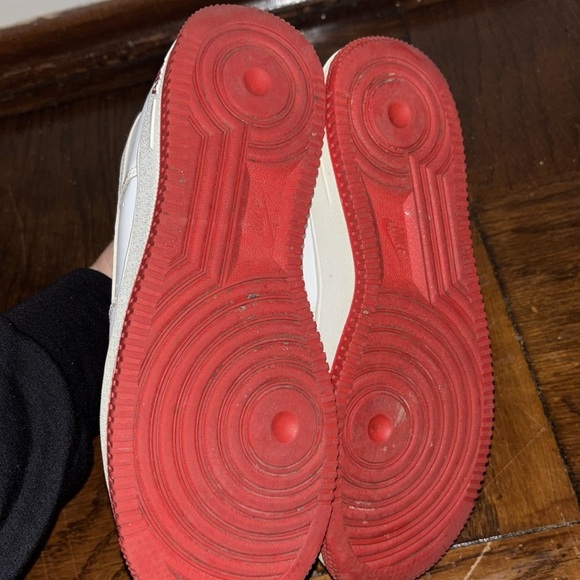 Nike Air Force 1's,  Red and White - Picture 6 of 9